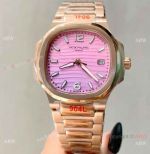 New! Copy Patek Philippe Nautilus Pink Gradient 35 mm Women's Watch